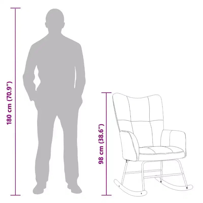 Fauteuil à bascule/fauteuil de salon/chaise d'appoint de salon, assise rembourrée en velours