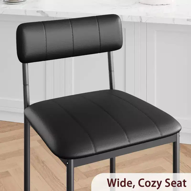 Tabourets de bar avec repose-pieds et dossiers