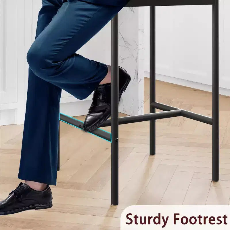 Tabourets de bar avec repose-pieds et dossiers