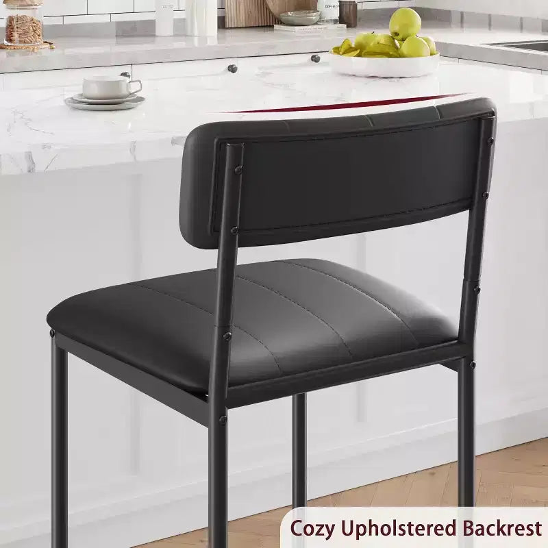 Tabourets de bar avec repose-pieds et dossiers