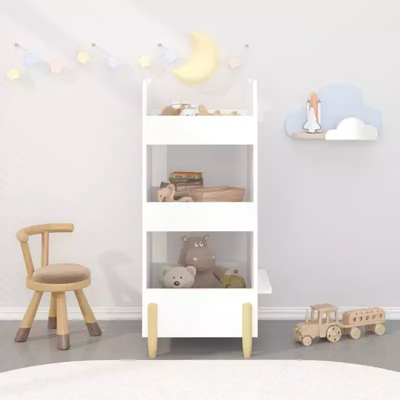 Étagère à livres pour enfants avec tableau noir latéral; étagère de rangement pour jouets et livres