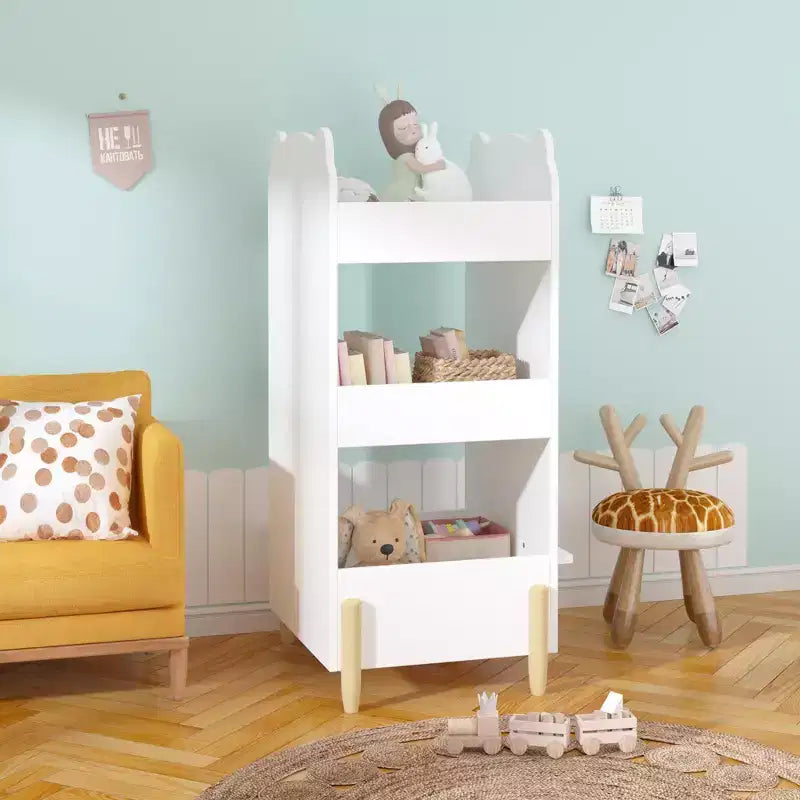 Étagère à livres pour enfants avec tableau noir latéral; étagère de rangement pour jouets et livres
