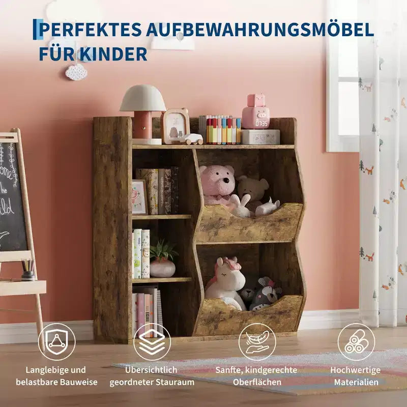 Étagère de rangement à trois niveaux pour jouets d'enfants