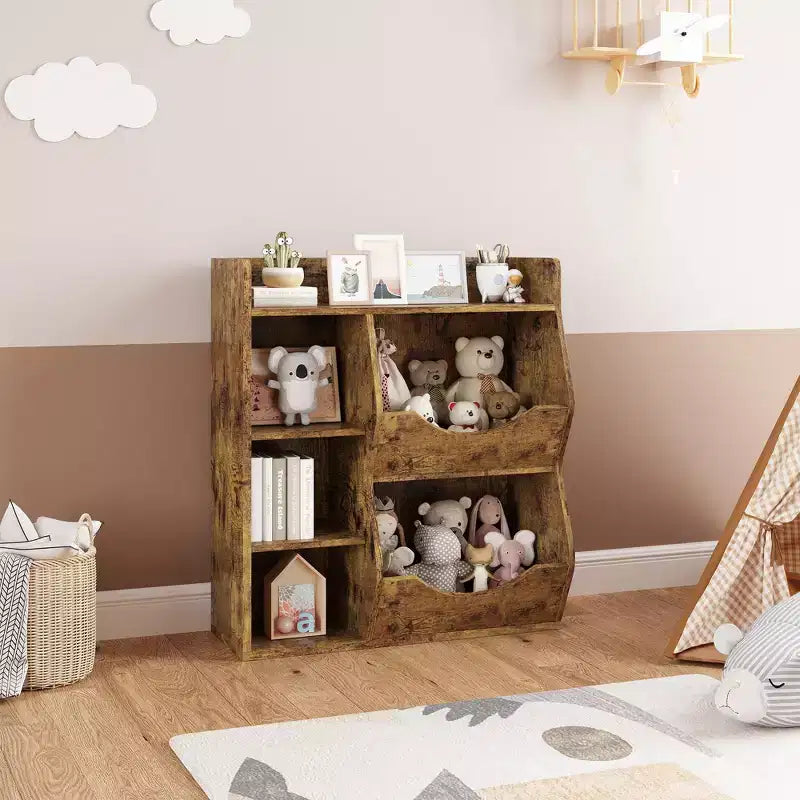 Étagère de rangement à trois niveaux pour jouets d'enfants