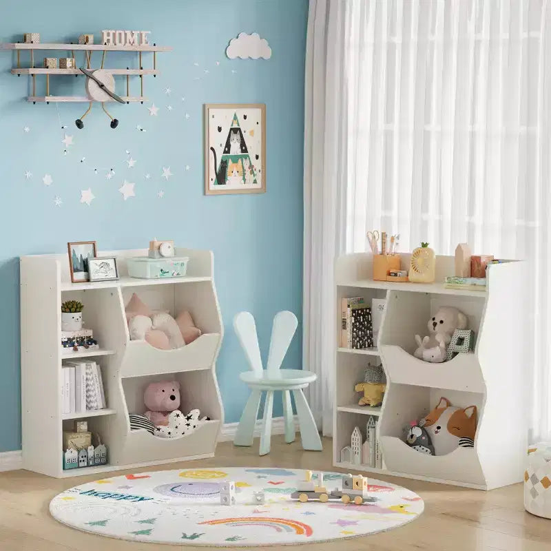 Étagère de rangement à trois niveaux pour jouets d'enfants