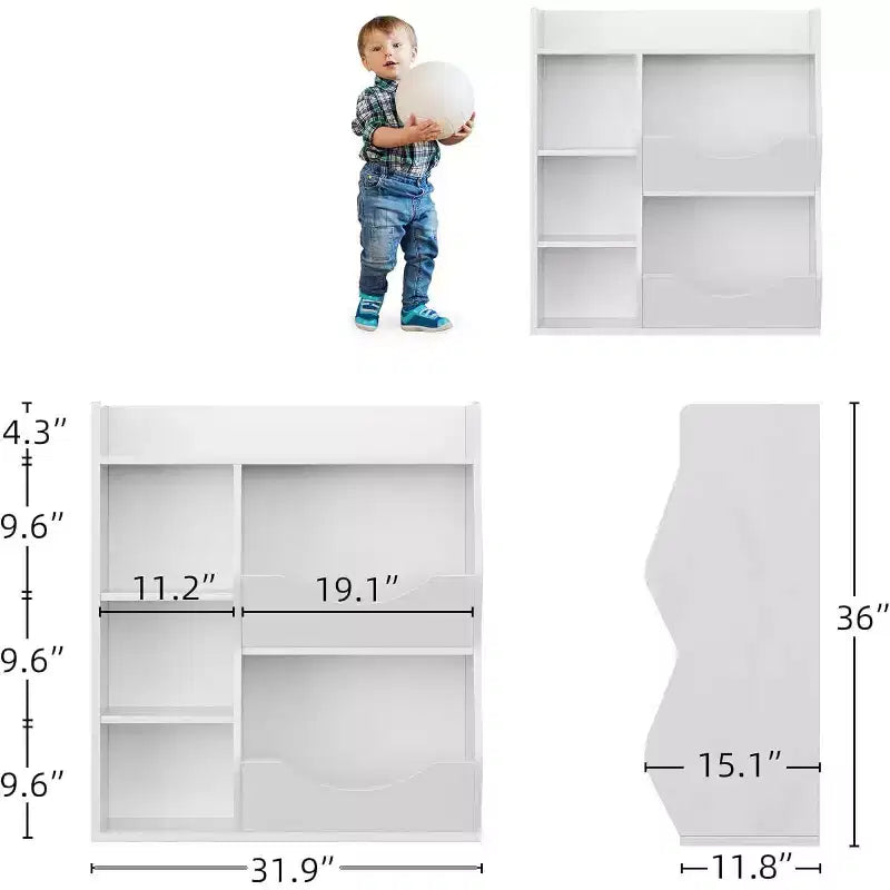 Étagère de rangement à trois niveaux pour jouets d'enfants