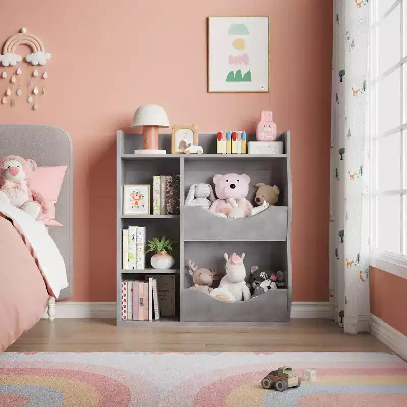 Étagère de rangement à trois niveaux pour jouets d'enfants