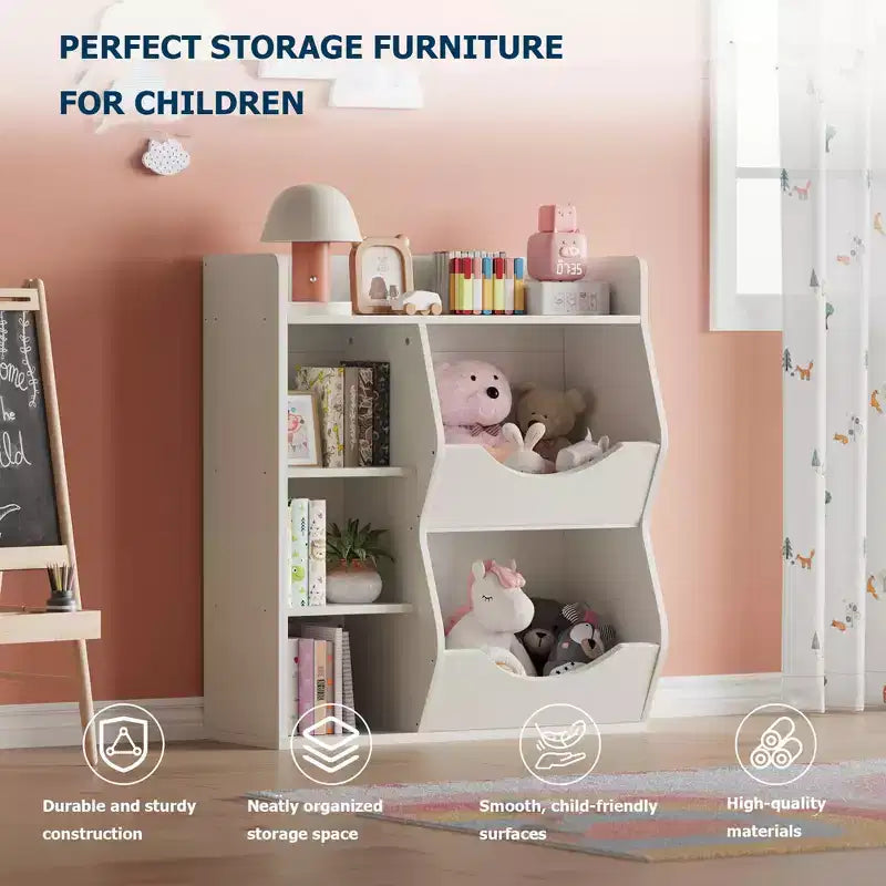 Étagère de rangement à trois niveaux pour jouets d'enfants