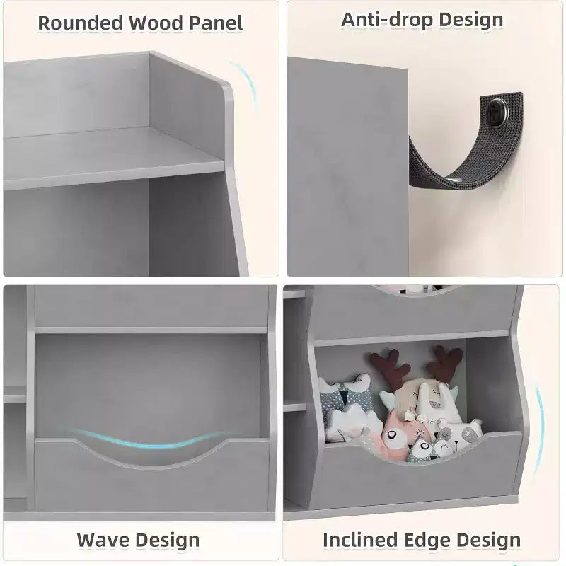 Étagère de rangement à trois niveaux pour jouets d'enfants