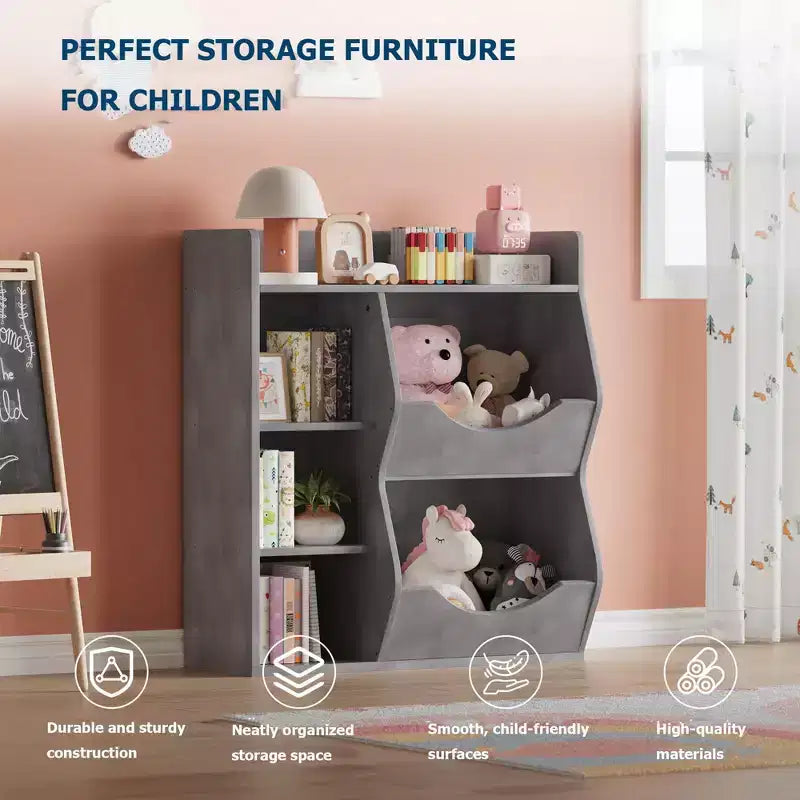 Étagère de rangement à trois niveaux pour jouets d'enfants