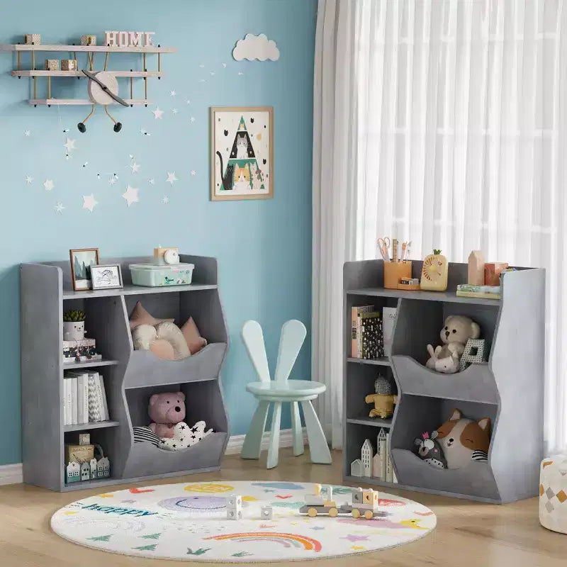 Étagère de rangement à trois niveaux pour jouets d'enfants