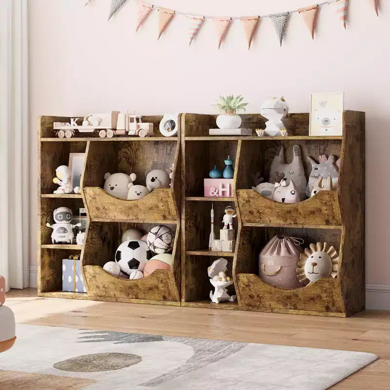 Étagère de rangement à trois niveaux pour jouets d'enfants