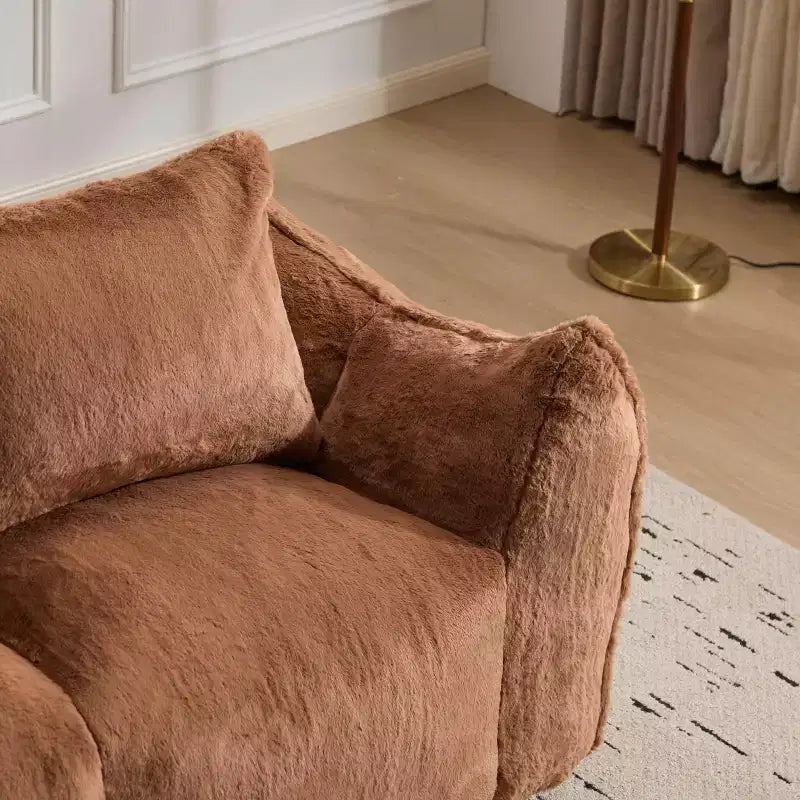 Canapé géant en pouf ; pouf deux places en mousse à mémoire de forme
