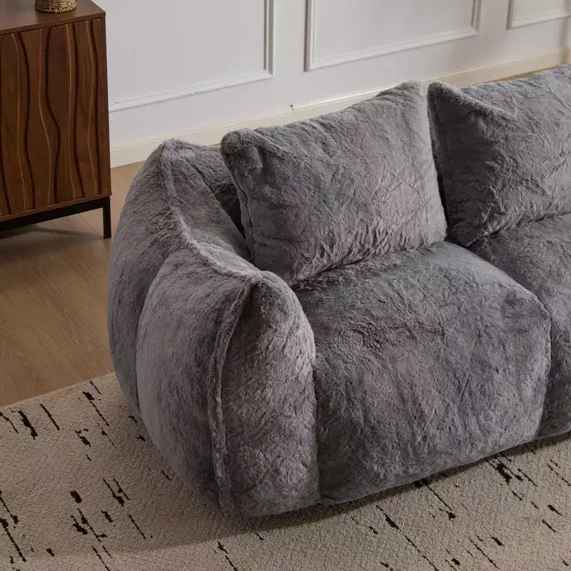 Canapé géant en pouf ; pouf deux places en mousse à mémoire de forme