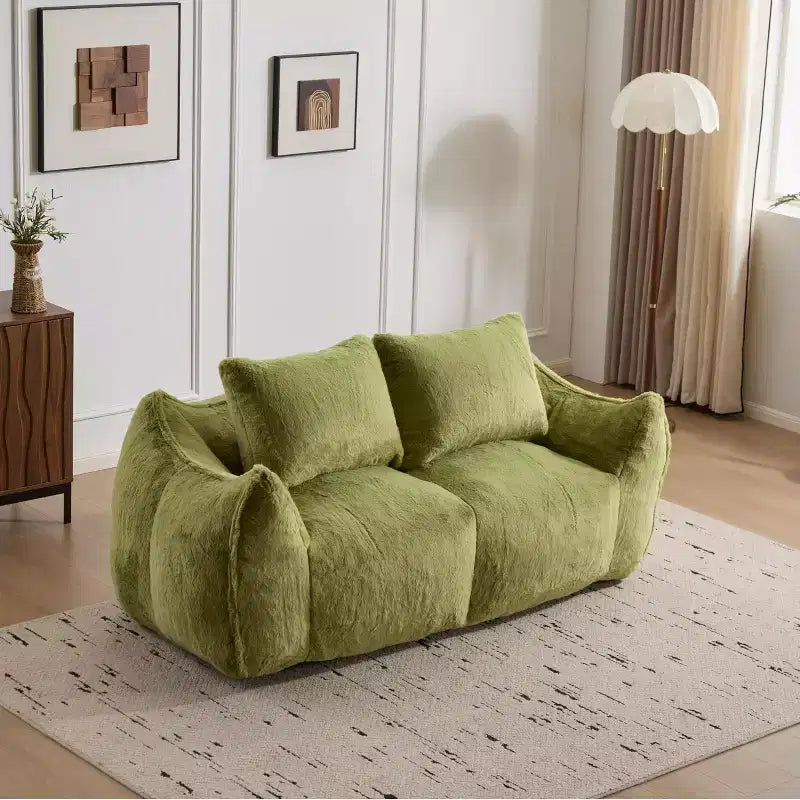 Canapé géant en pouf ; pouf deux places en mousse à mémoire de forme