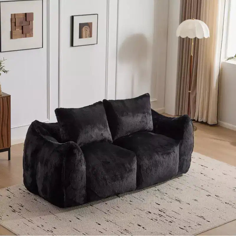 Canapé géant en pouf ; pouf deux places en mousse à mémoire de forme