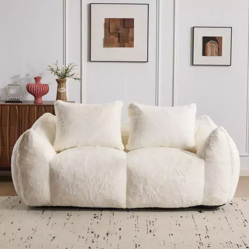 Canapé géant en pouf ; pouf deux places en mousse à mémoire de forme