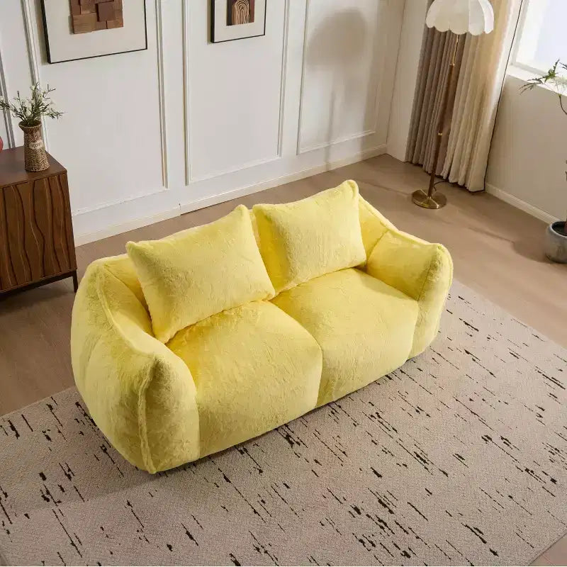 Canapé géant en pouf ; pouf deux places en mousse à mémoire de forme
