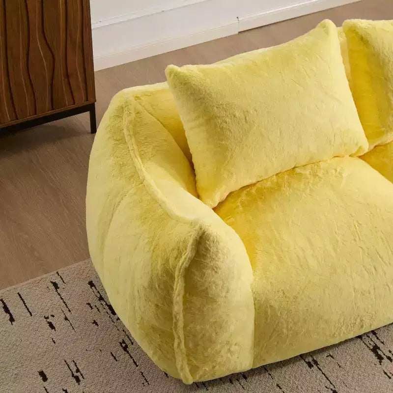 Canapé géant en pouf ; pouf deux places en mousse à mémoire de forme