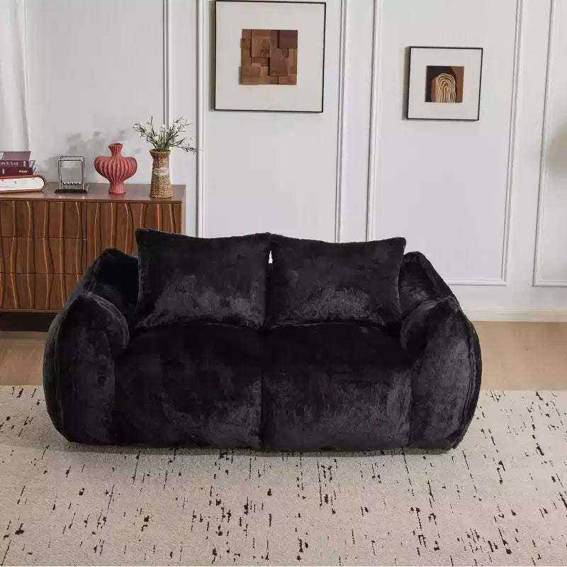 Canapé géant en pouf ; pouf deux places en mousse à mémoire de forme