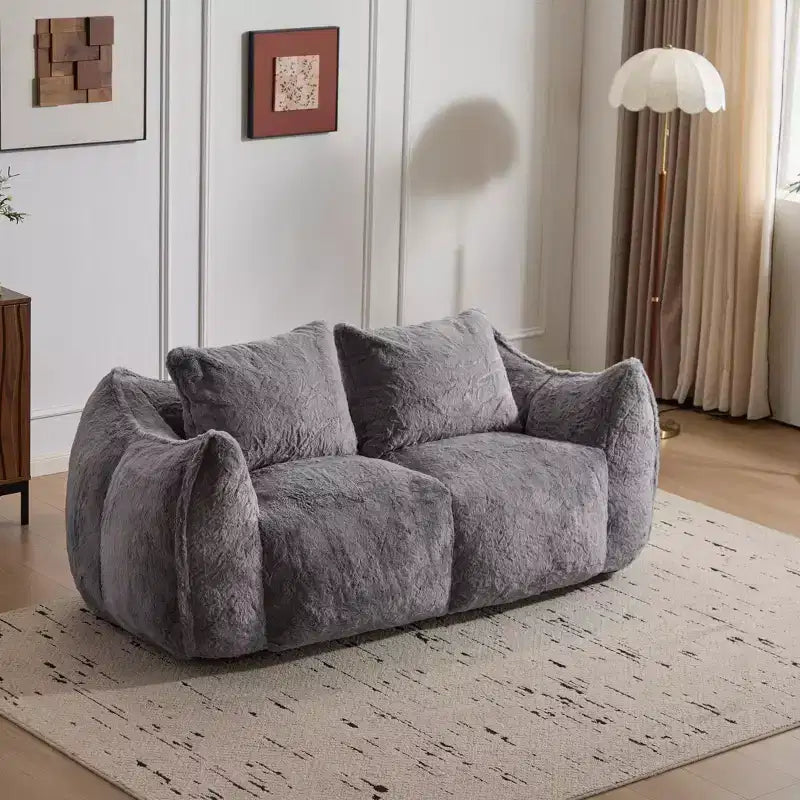 Canapé géant en pouf ; pouf deux places en mousse à mémoire de forme