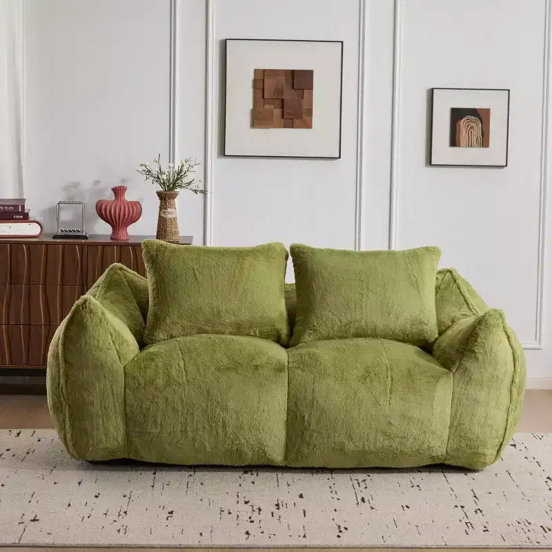 Canapé géant en pouf ; pouf deux places en mousse à mémoire de forme