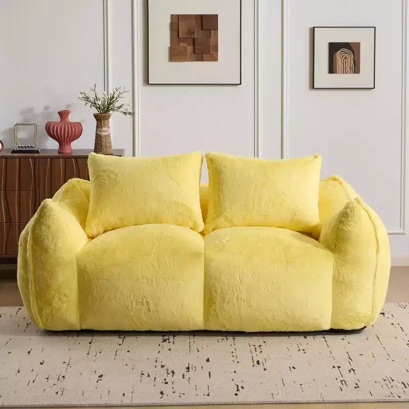 Canapé géant en pouf ; pouf deux places en mousse à mémoire de forme