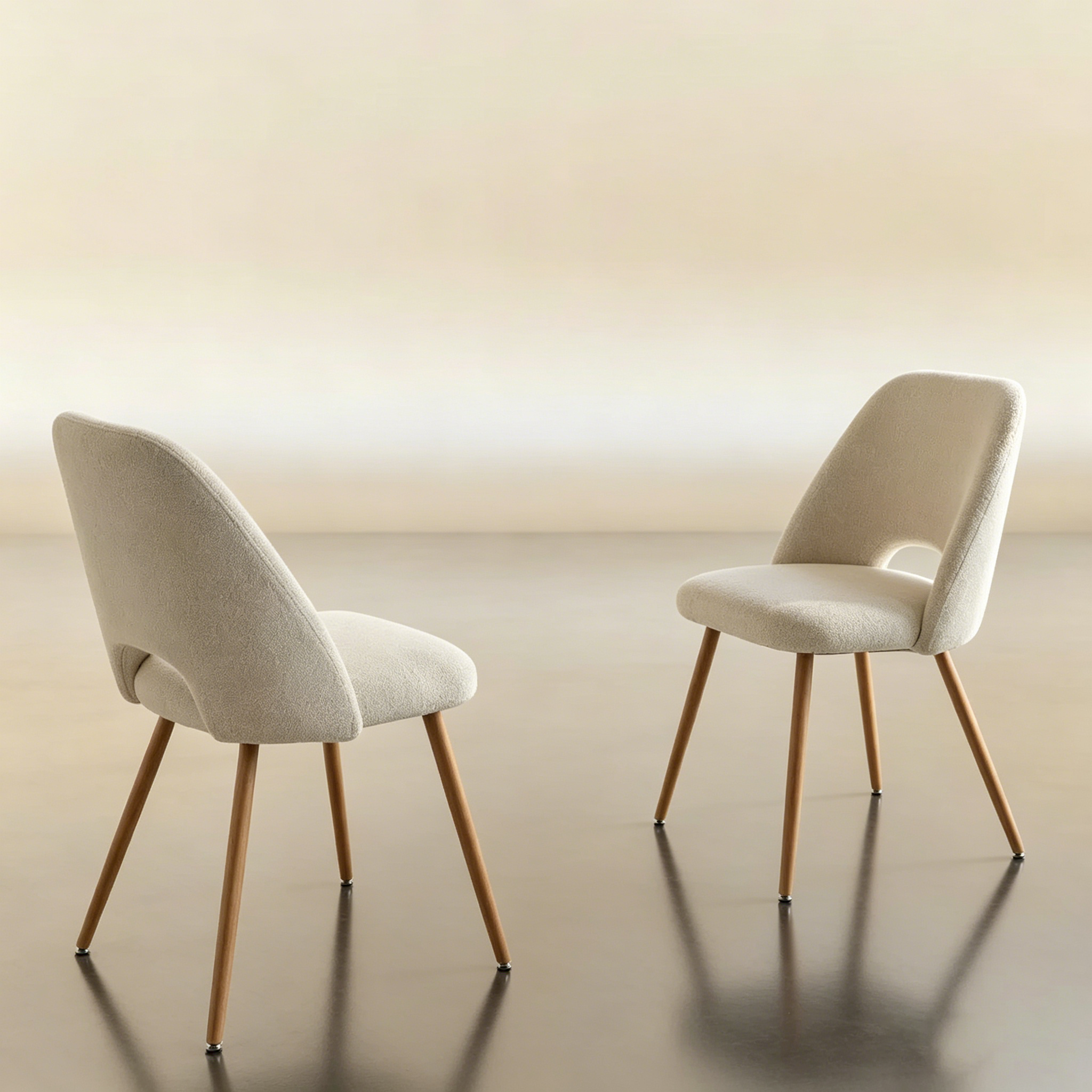 Chaises de salle à manger capitonnées ; chaises de cuisine modernes et confortables
