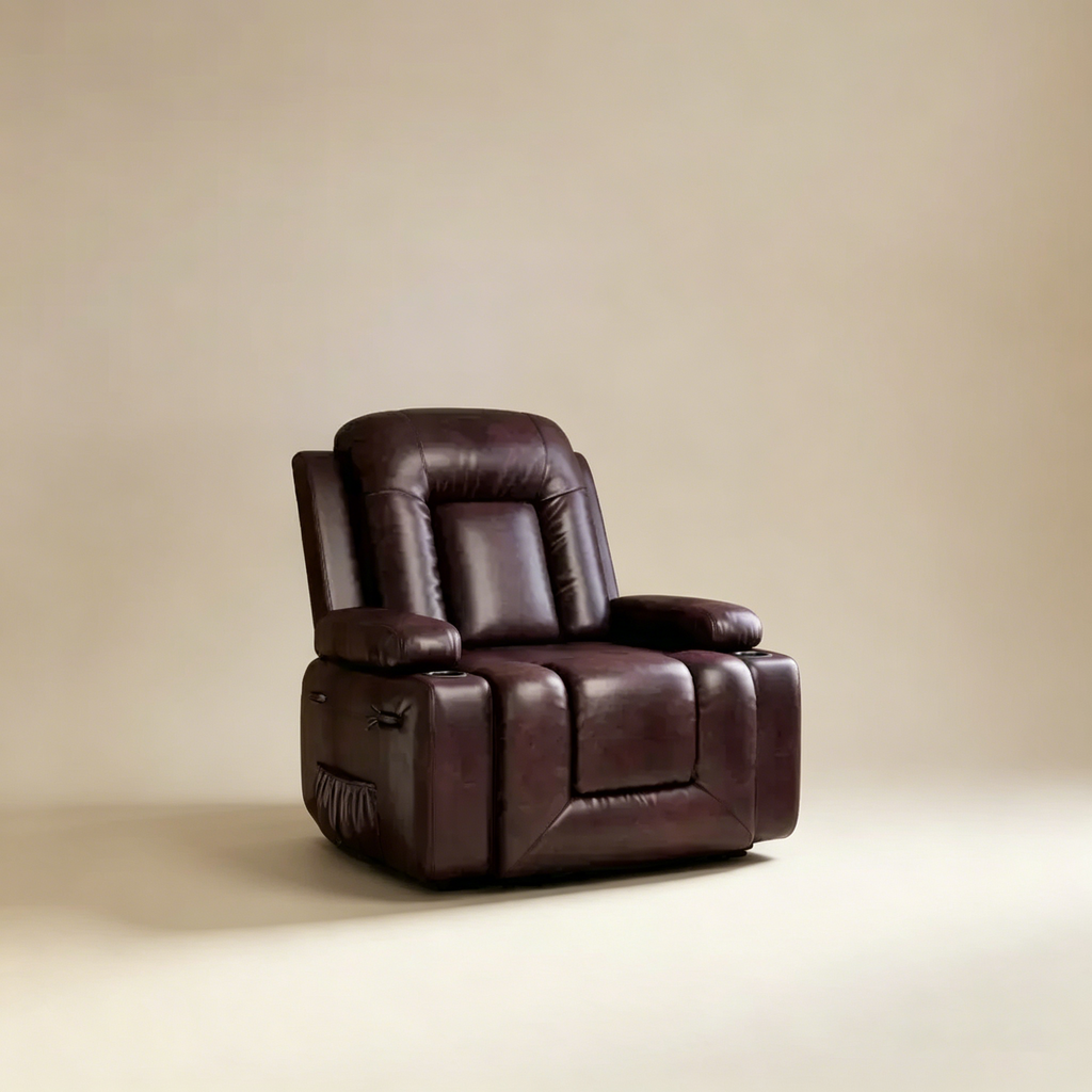 Fauteuil inclinable électrique réglable en hauteur - avec fonctions de chauffage et de massage