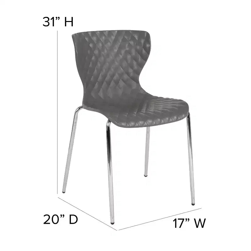 Chaise empilable en plastique au design moderne