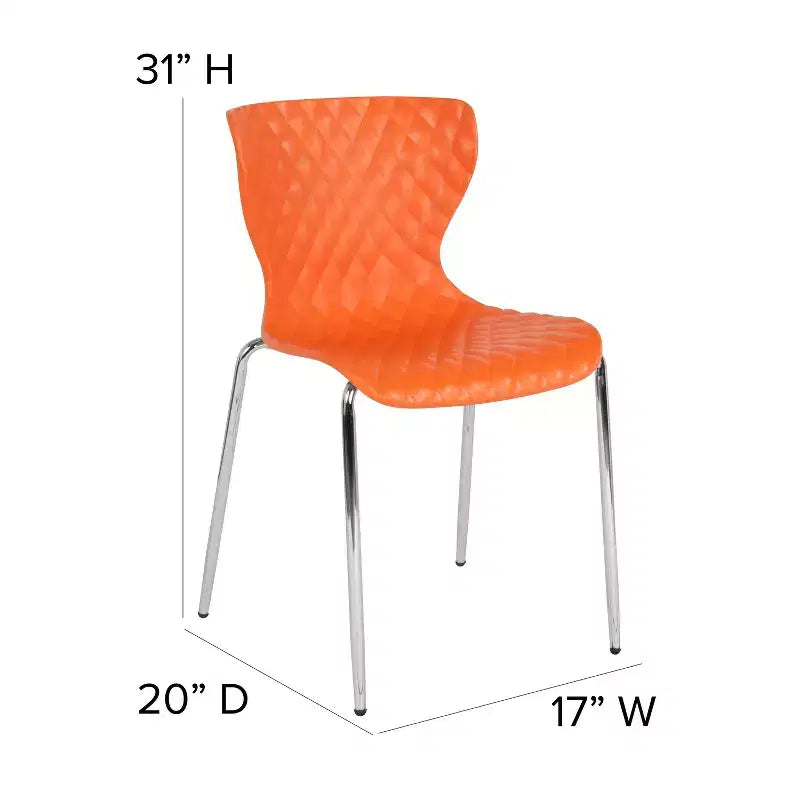 Chaise empilable en plastique au design moderne
