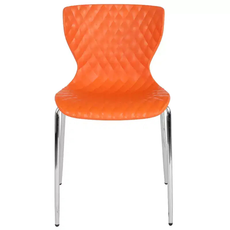 Chaise empilable en plastique au design moderne