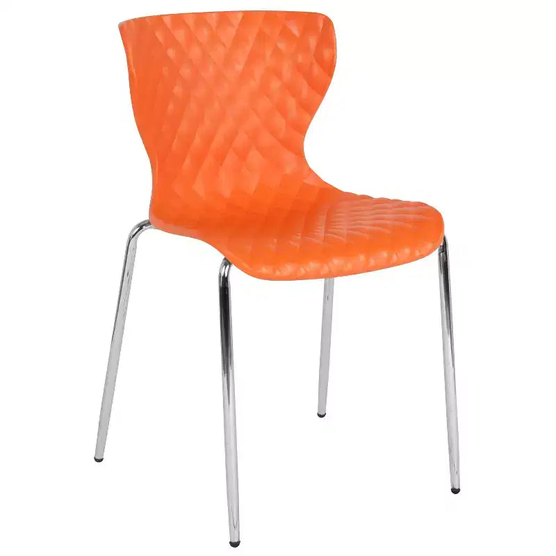 Chaise empilable en plastique au design moderne