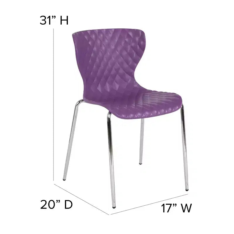 Chaise empilable en plastique au design moderne