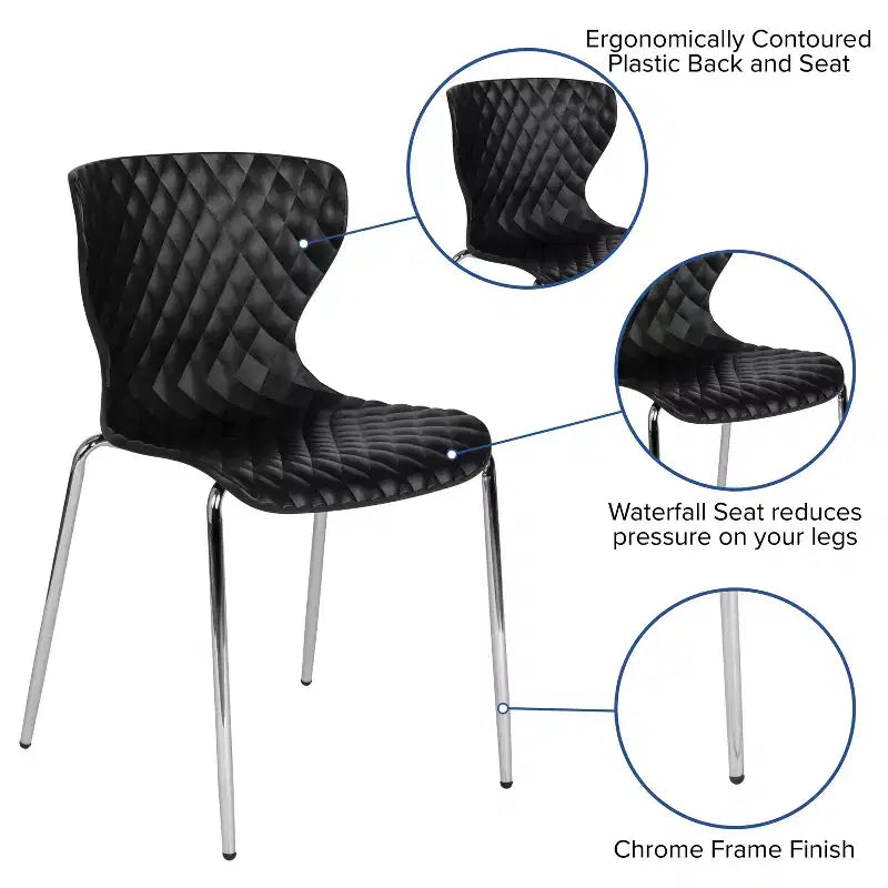 Chaise empilable en plastique au design moderne