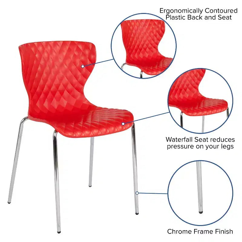 Chaise empilable en plastique au design moderne