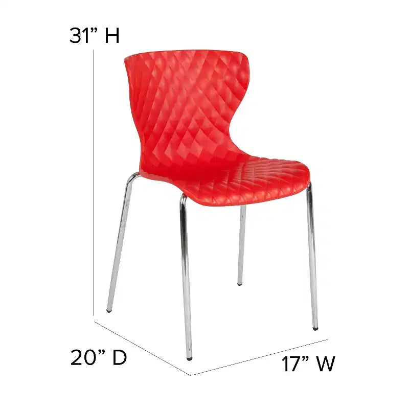 Chaise empilable en plastique au design moderne
