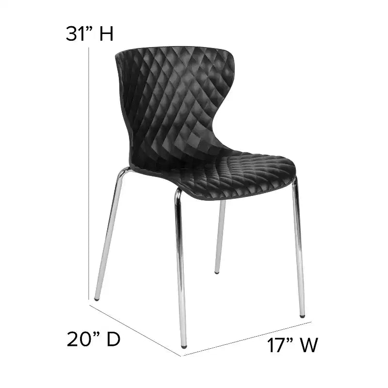 Chaise empilable en plastique au design moderne
