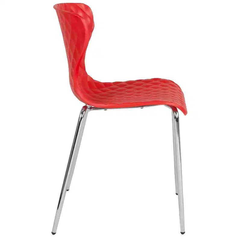 Chaise empilable en plastique au design moderne