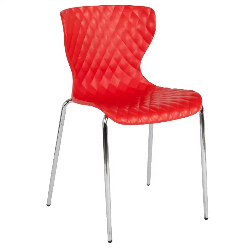 Chaise empilable en plastique au design moderne