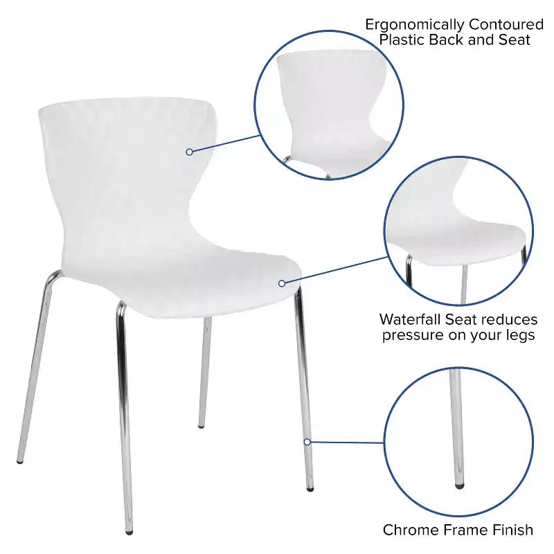 Chaise empilable en plastique au design moderne