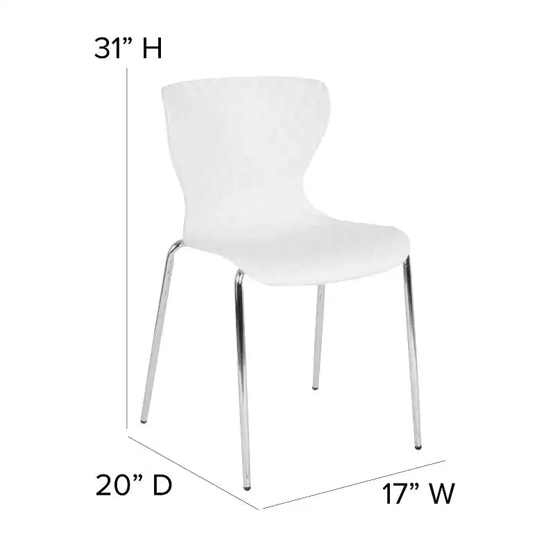 Chaise empilable en plastique au design moderne