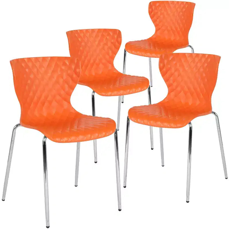 Chaise empilable en plastique au design moderne