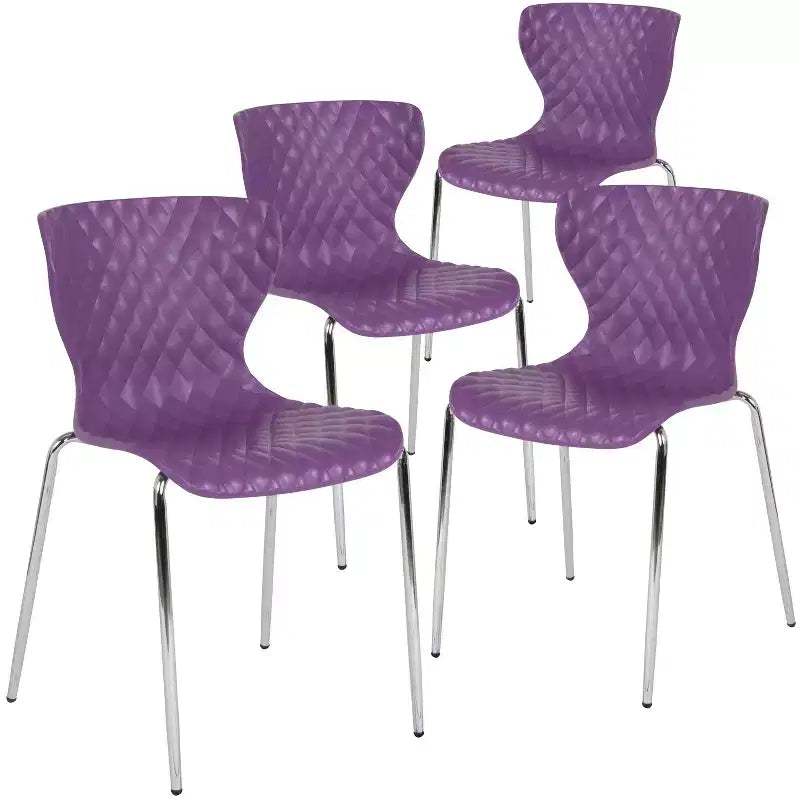 Chaise empilable en plastique au design moderne