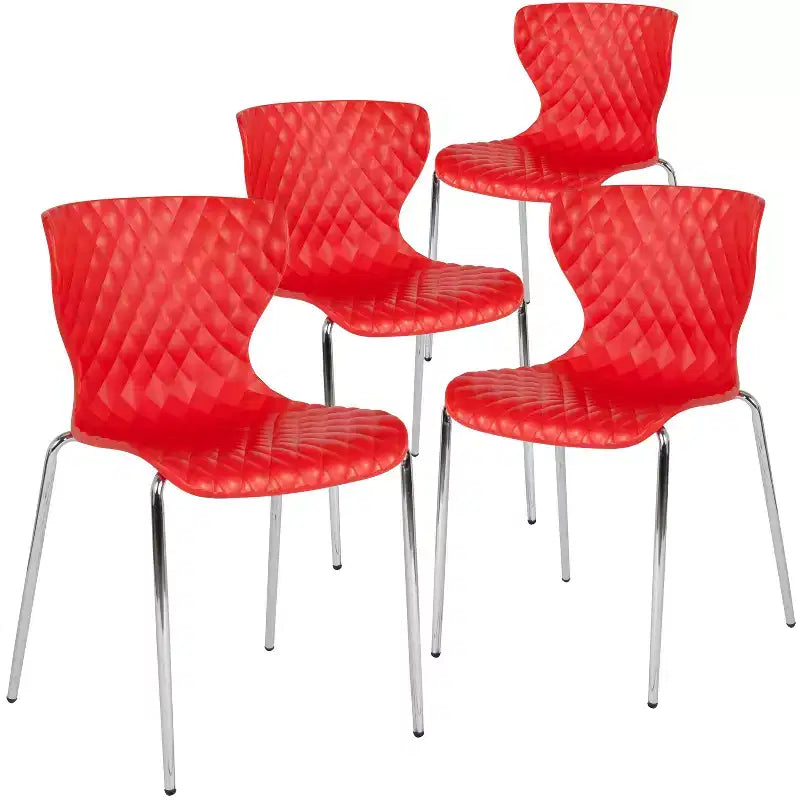 Chaise empilable en plastique au design moderne
