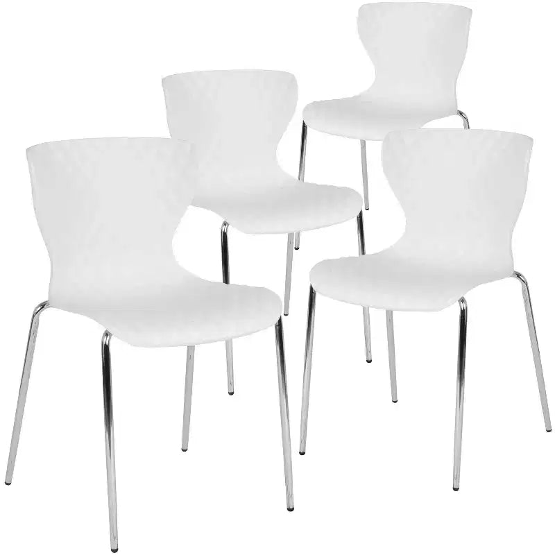 Chaise empilable en plastique au design moderne