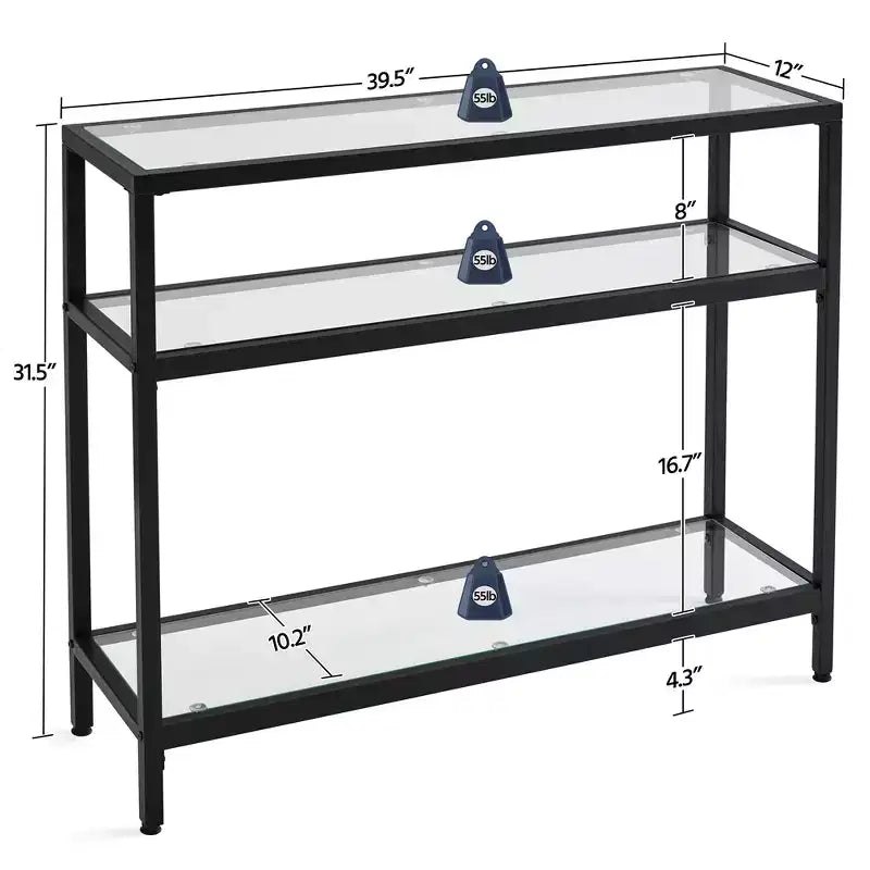 Table de commande en verre trempé à trois couches
